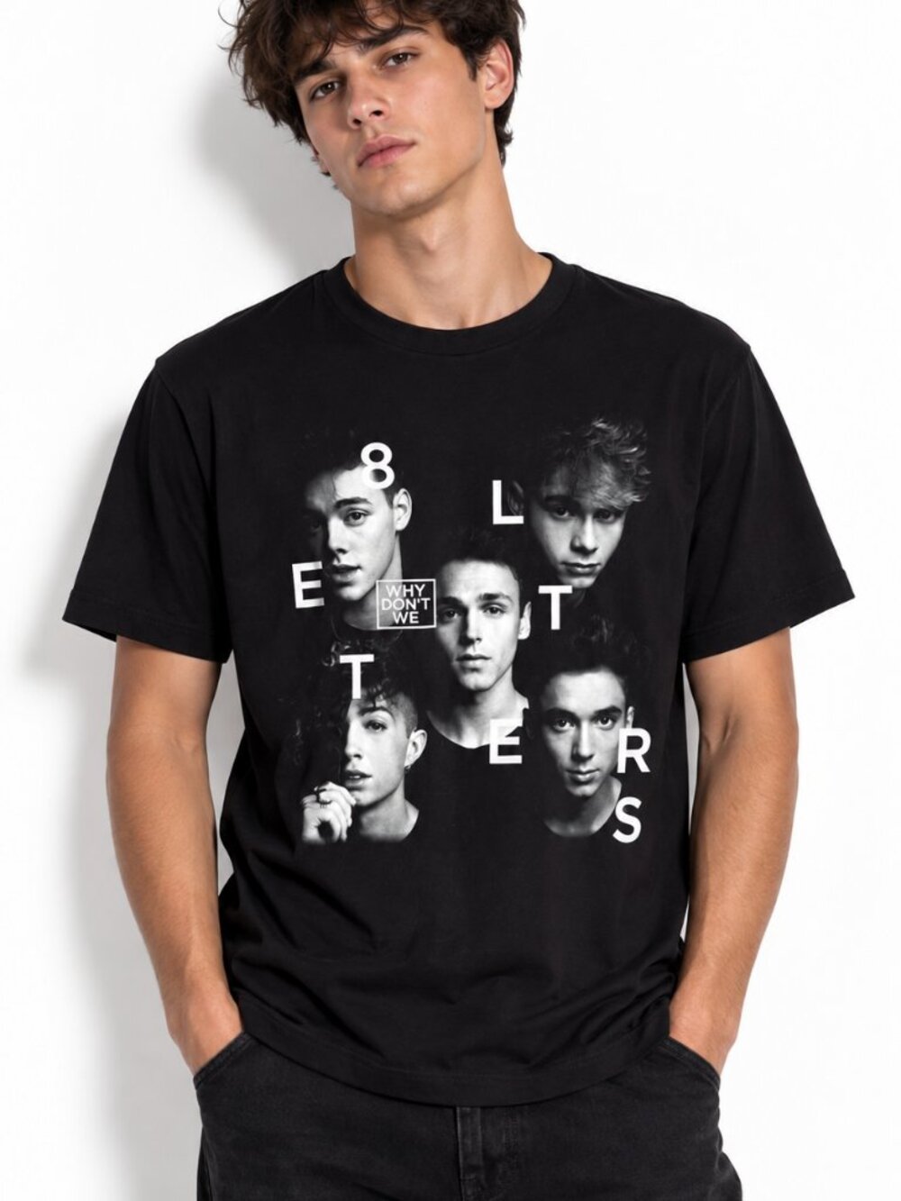 Why Don't We "8 Letters" Tour Graphic T-Shirt Black Small